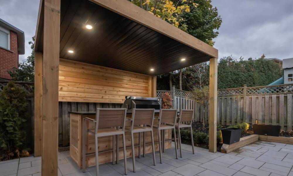 Backyard kitchen design